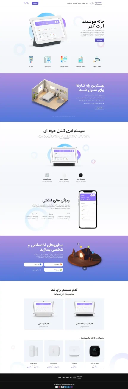 قالب خانه هوشمند — سیستم های هوشمند خانگی و امنیتی